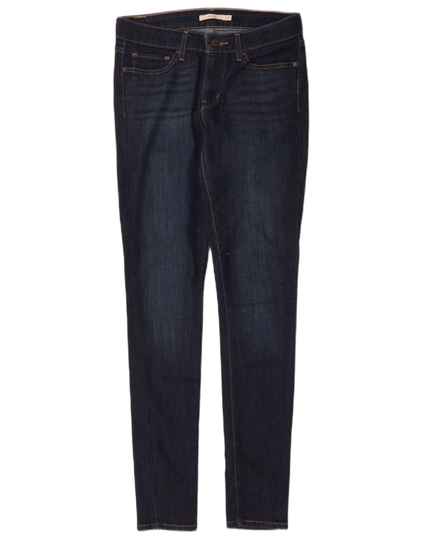 Levi's Womens 711 Skinny Jeans W27 L31 Navy Blue Cotton