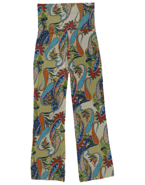 Vintage Womens Straight Casual Trousers Small W27 L31 Multicoloured Paisley
