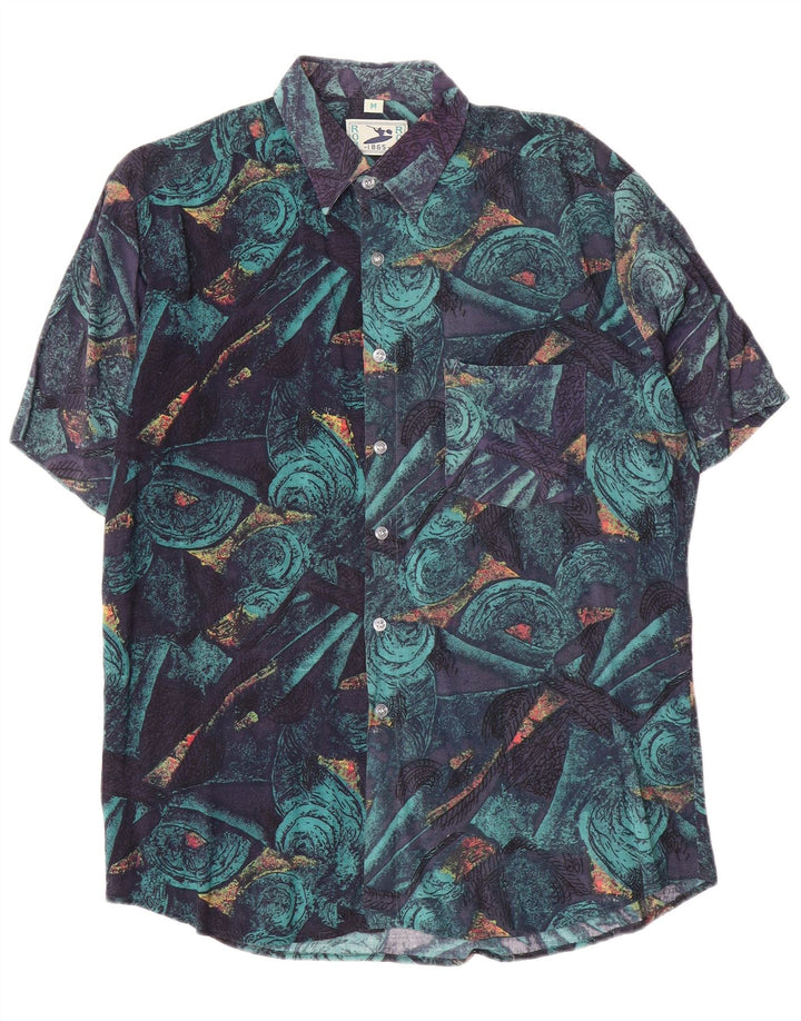 Rob Roy Mens Abstract Pattern Short Sleeve Shirt Medium Multicoloured