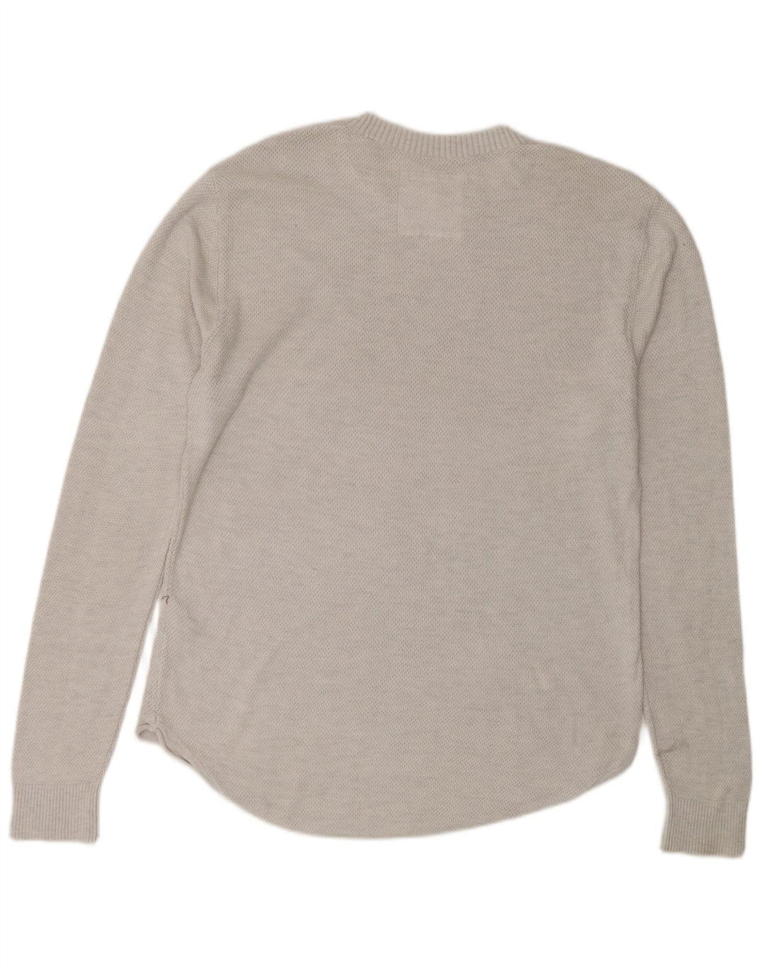 HOLLISTER Mens Crew Neck Jumper Sweater Medium Grey Cotton