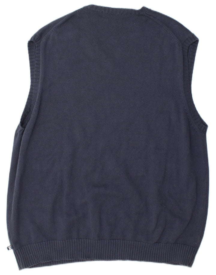 Marks & Spencer Mens Vest Tank Top XL Navy Blue Cotton