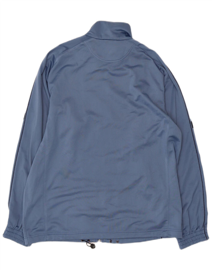 LOTTO Mens Tracksuit Top Jacket Large Blue Colourblock Polyester