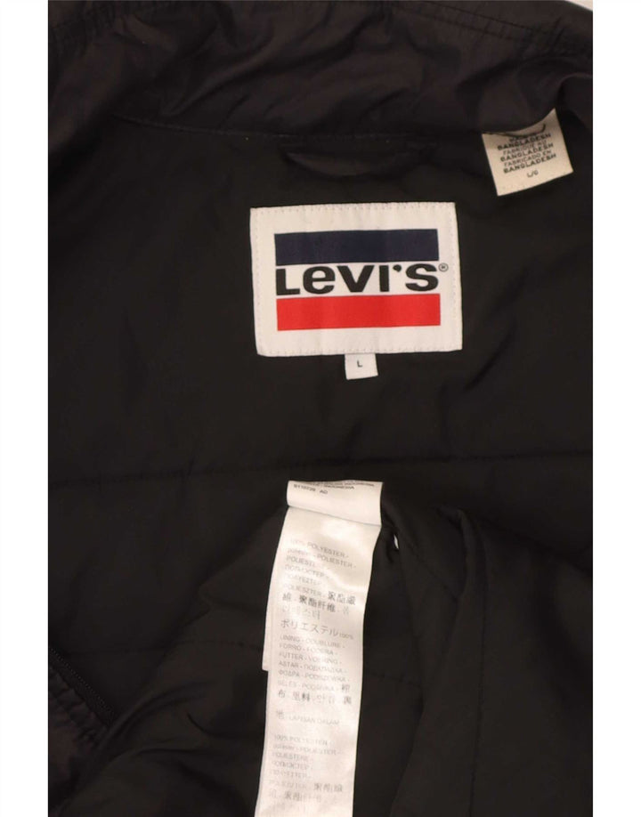 Levi's Mens Padded Jacket UK 40 Large Black Polyester