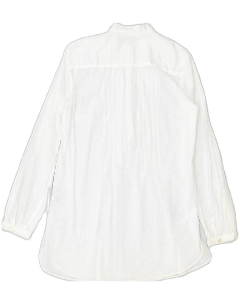 MICHAEL KORS Womens Blouse Top UK 10 Small White Cotton | Vintage | Thrift | Second-Hand | Used Clothing | Messina Hembry 