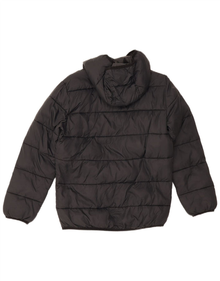 Under Armour Boys Hooded Padded Jacket 12-13 Years Black Nylon