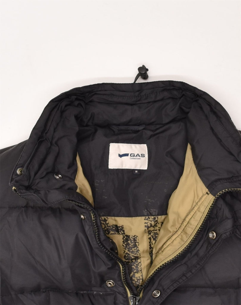 GAS Mens Padded Jacket UK 38 Medium Navy Blue Polyester | Vintage Gas | Thrift | Second-Hand Gas | Used Clothing | Messina Hembry 