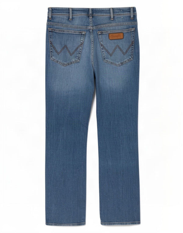 Wrangler Mens Texas Straight Jeans W33 L32 Blue Cotton