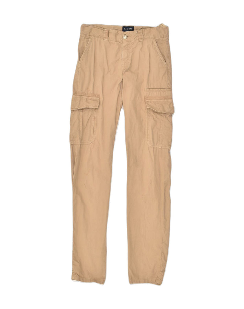 MASSIMO DUTTI Girls Slim Cargo Trousers 13-14 Years W27 L34  Brown Cotton | Vintage Massimo Dutti | Thrift | Second-Hand Massimo Dutti | Used Clothing | Messina Hembry 