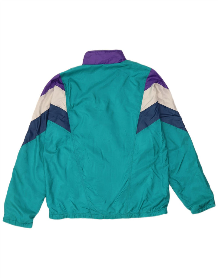 Adidas Mens Retro Tracksuit Top Jacket UK 36/38 Small Turquoise Polyamide