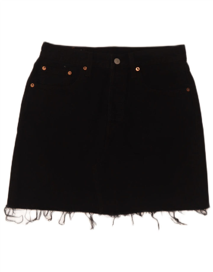 Levi's Womens Denim Skirt W28 Medium Black Cotton