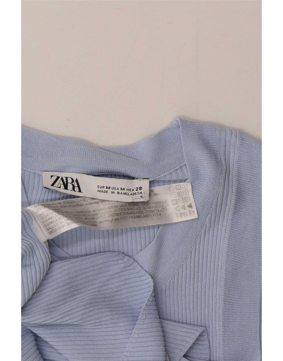 Zara Womens Vest Top UK 12 Medium Blue Viscose