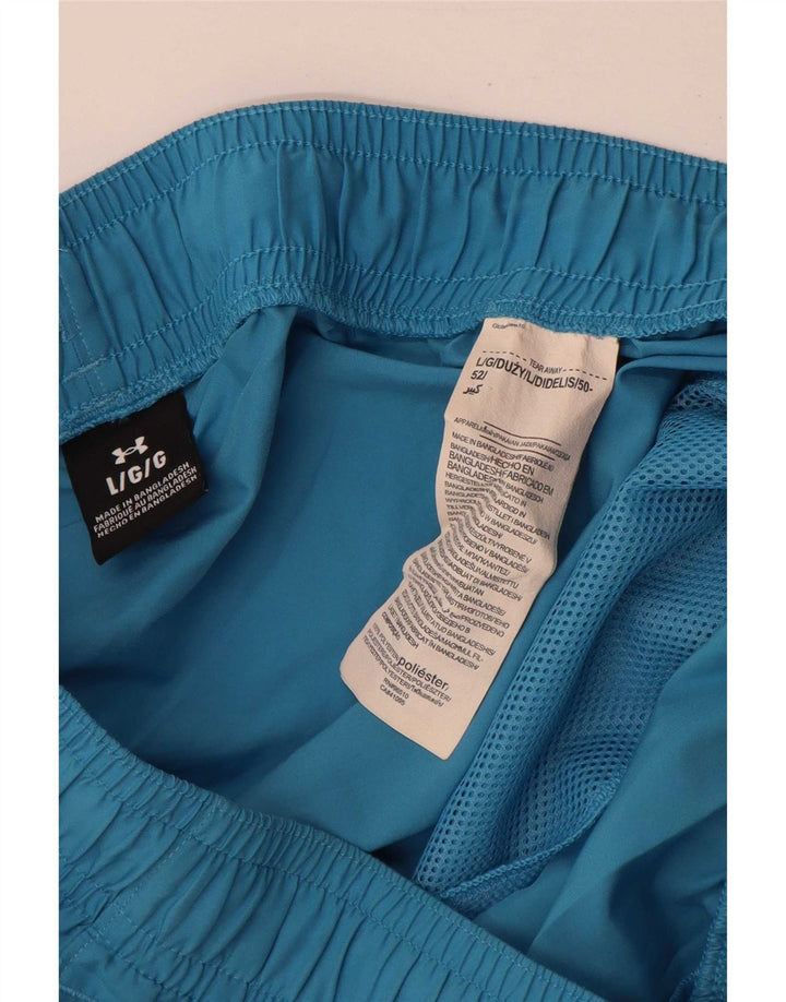 Under Armour Mens Graphic Sport Shorts Large Blue Polyester