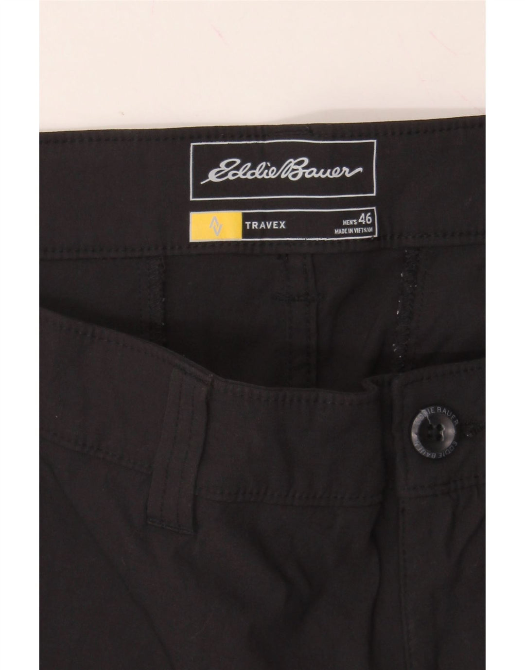 EDDIE BAUER Mens Chino Shorts W46 3XL  Black Nylon Vintage Eddie Bauer and Second-Hand Eddie Bauer from Messina Hembry 