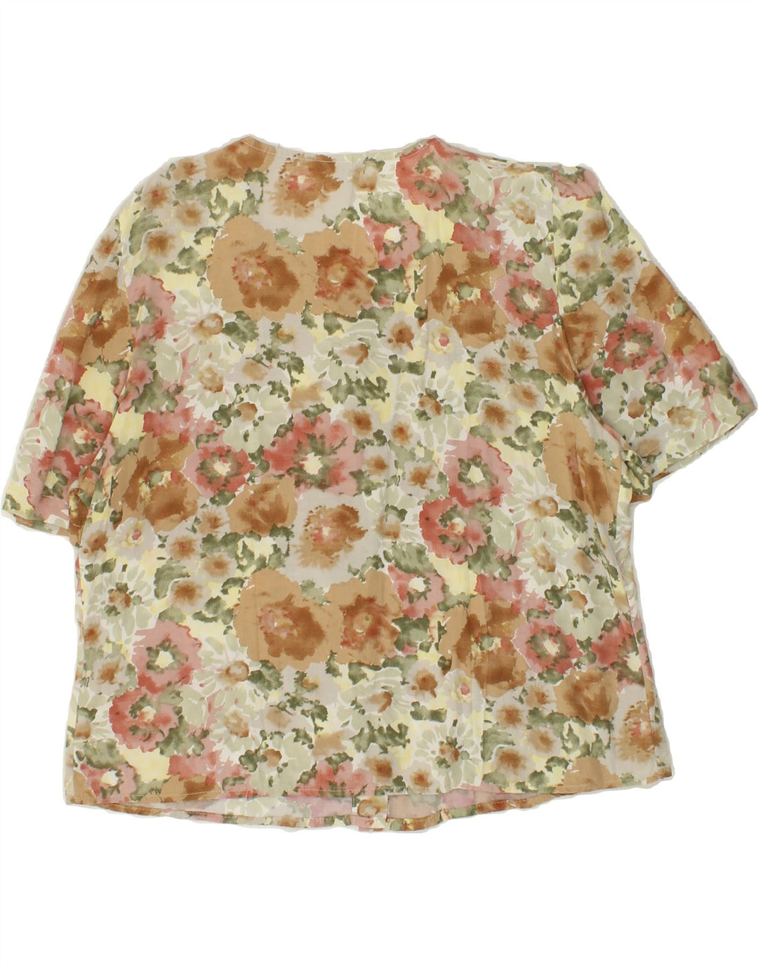PRIMAVERA FIRENZE Womens Short Sleeve Shirt Blouse UK 14 Medium Green Vintage Primavera Firenze and Second-Hand Primavera Firenze from Messina Hembry 