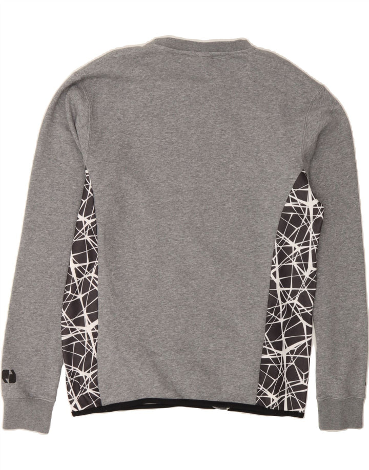VINTAGE Mens Sweatshirt Jumper Large Grey Geometric Polyester Vintage Vintage and Second-Hand Vintage from Messina Hembry 