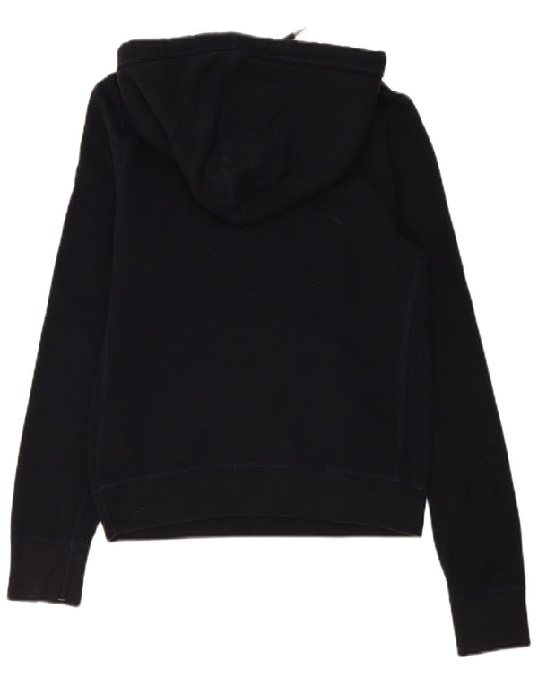 Abercrombie & Fitch Womens Graphic Hoodie Jumper UK 12 Medium Black Cotton