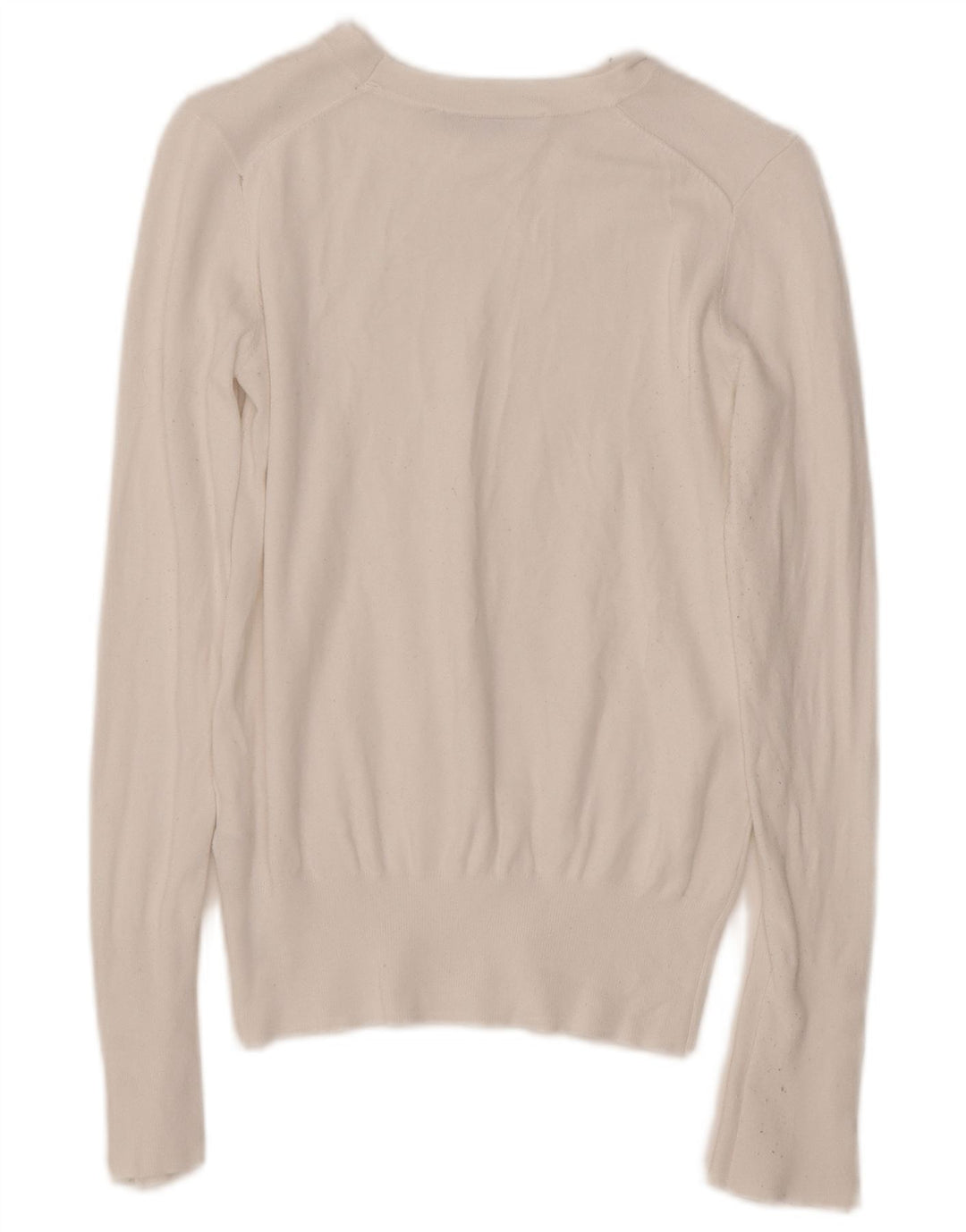 ZARA Womens Boat Neck Jumper Sweater UK 10 Small White Viscose