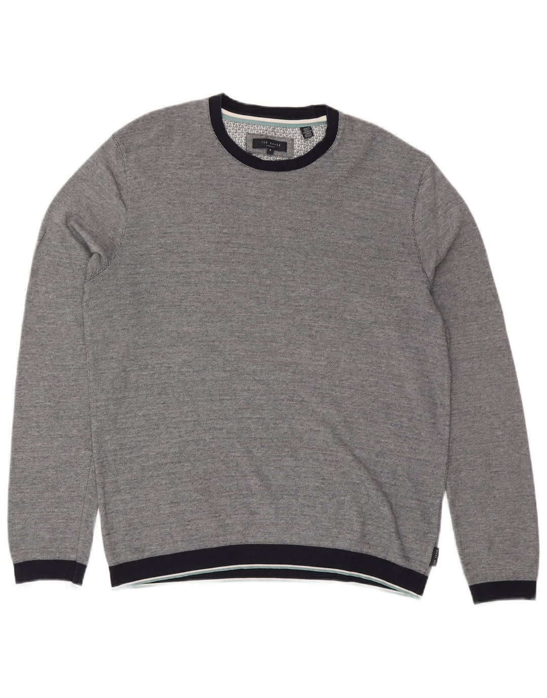 TED BAKER Mens Sweatshirt Jumper Size 5 XL Navy Blue Cotton