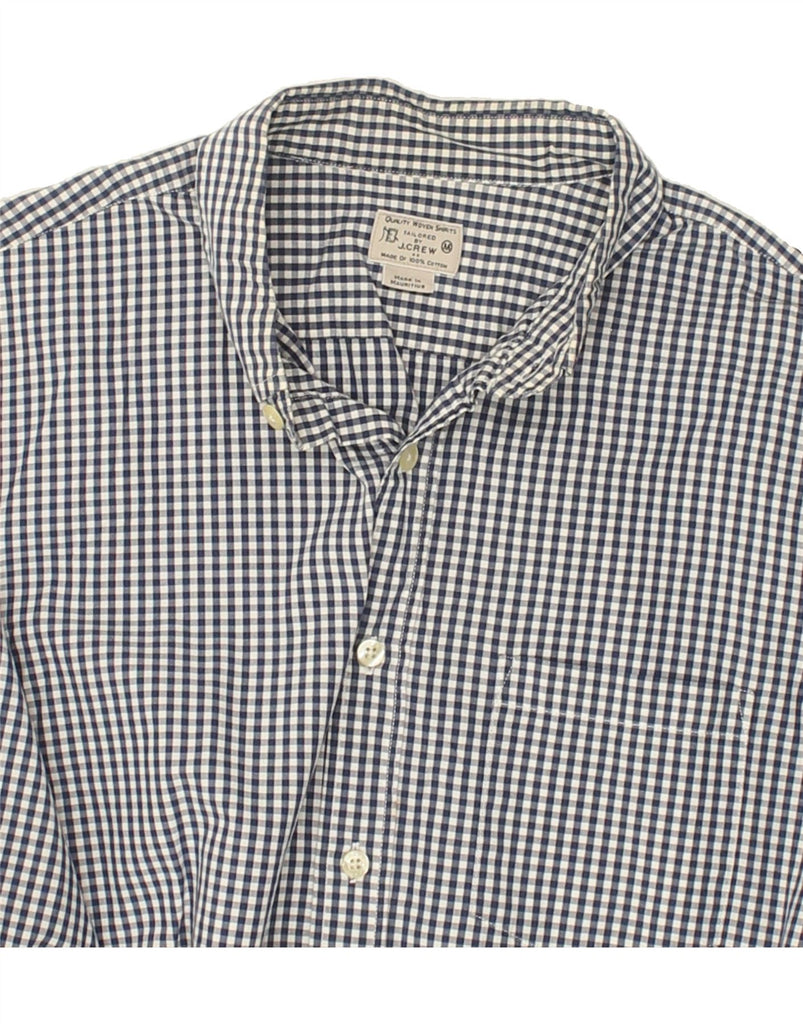 J. CREW Mens Shirt Medium Navy Blue Check Cotton | Vintage J. Crew | Thrift | Second-Hand J. Crew | Used Clothing | Messina Hembry 