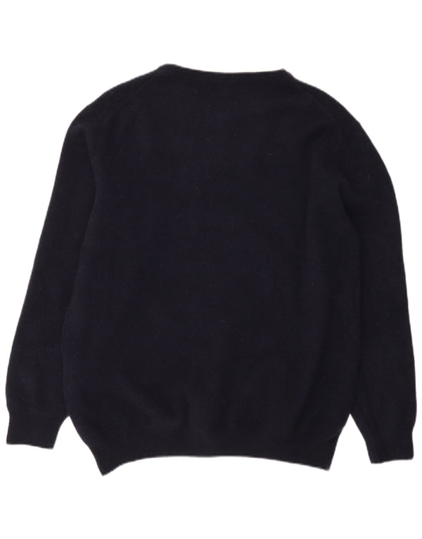 Gant Womens Boat Neck Jumper Sweater UK 22 3XL Navy Blue Lambswool