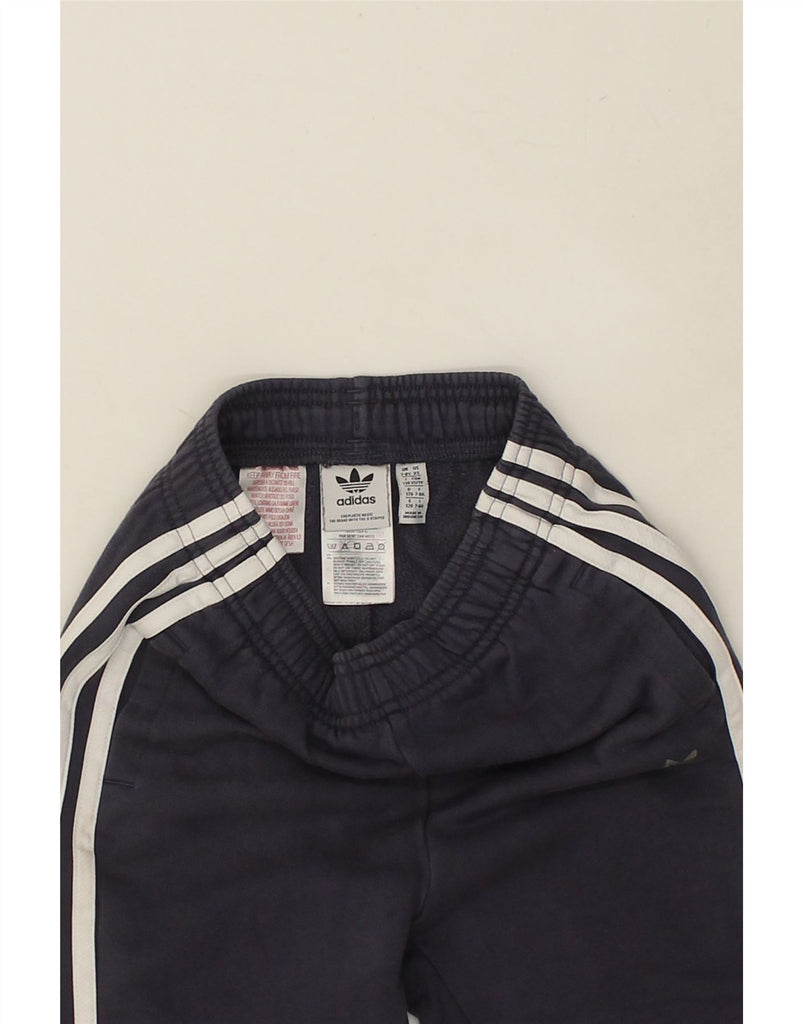 ADIDAS Boys Tracksuit Trousers Joggers 7-8 Years Navy Blue Cotton | Vintage Adidas | Thrift | Second-Hand Adidas | Used Clothing | Messina Hembry 