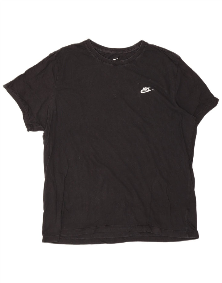 Nike Mens T-Shirt Top 2XL Black Cotton