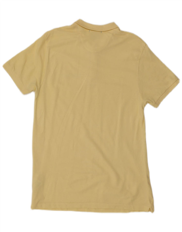 Dkny Mens Polo Shirt Large Yellow Cotton