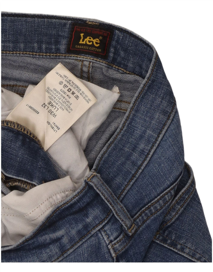 Lee Mens Luke Slim Jeans W30 L32 Blue Cotton