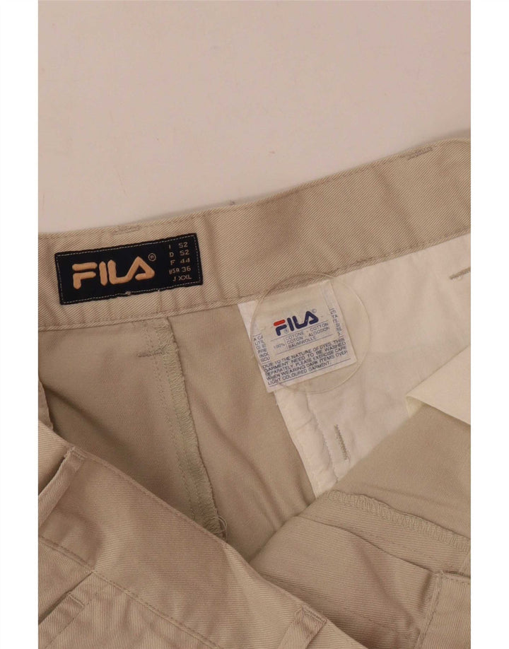 Fila Mens Chino Shorts W36 Large Beige Cotton