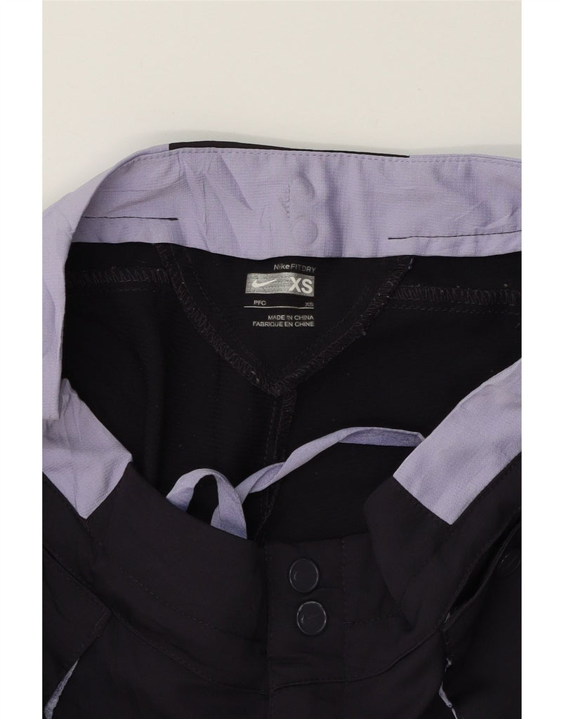 NIKE Womens Bootcut Trousers XS W28 L32 Purple Colourblock Polyester Vintage Nike and Second-Hand Nike from Messina Hembry 