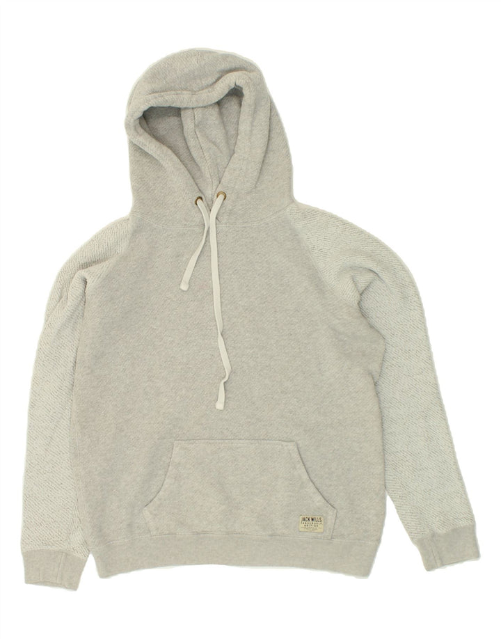 JACK WILLS Womens Hoodie Jumper UK 12 Medium Grey Cotton Vintage Jack Wills and Second-Hand Jack Wills from Messina Hembry 