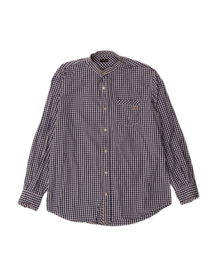 NAPAPIJRI Mens Shirt XL Navy Blue Gingham