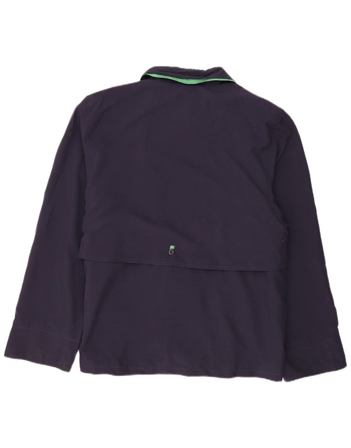 BIAGGINI Womens Oversized Bomber Jacket IT 50 XL Navy Blue Polyester