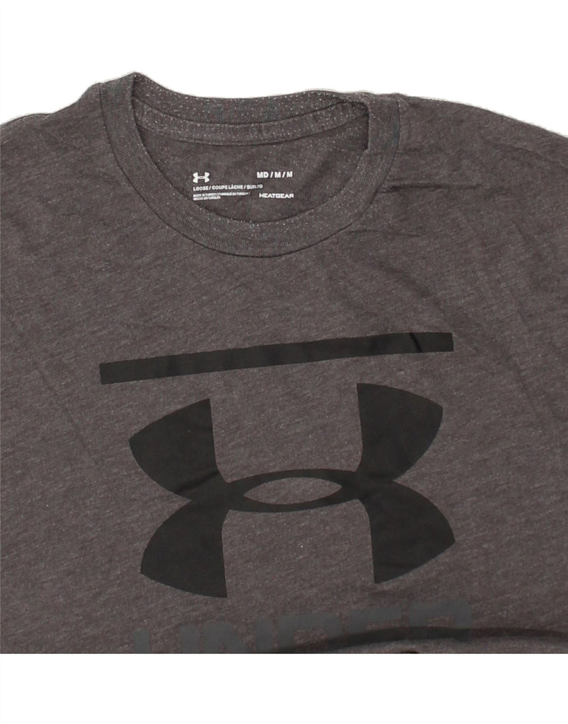 UNDER ARMOUR Mens Graphic T-Shirt Top Medium Grey | Vintage Under Armour | Thrift | Second-Hand Under Armour | Used Clothing | Messina Hembry 