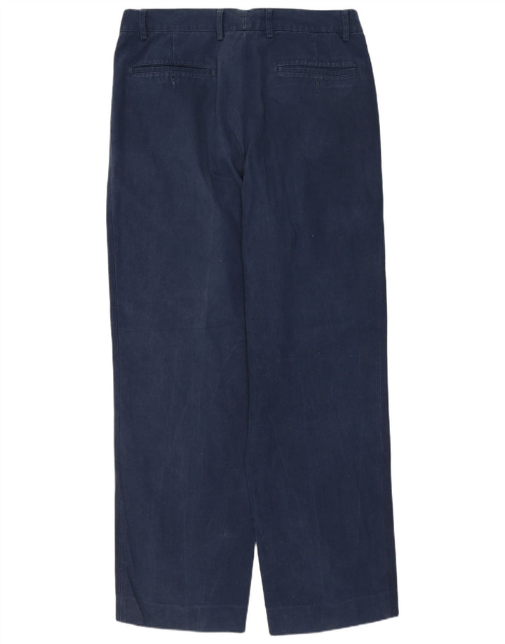 MISSONI Mens Pegged Suit Trousers IT 48 Medium W30 L30 Navy Blue Cotton