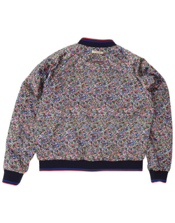 Scotch & Soda Womens Reversible Jacket UK 14 Medium Blue Floral