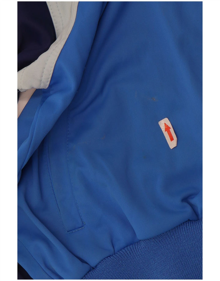 Ennerre Womens Tracksuit Top Jacket UK 20 2XL Blue Colourblock Polyamide