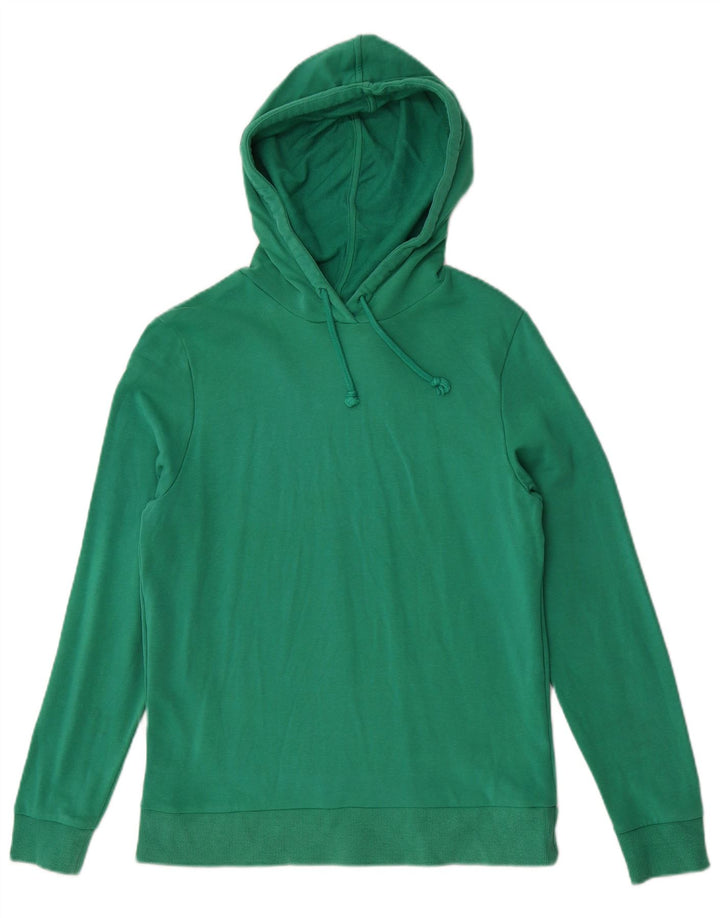 Marks & Spencer Womens Hoodie Jumper UK 12 Medium Green Cotton