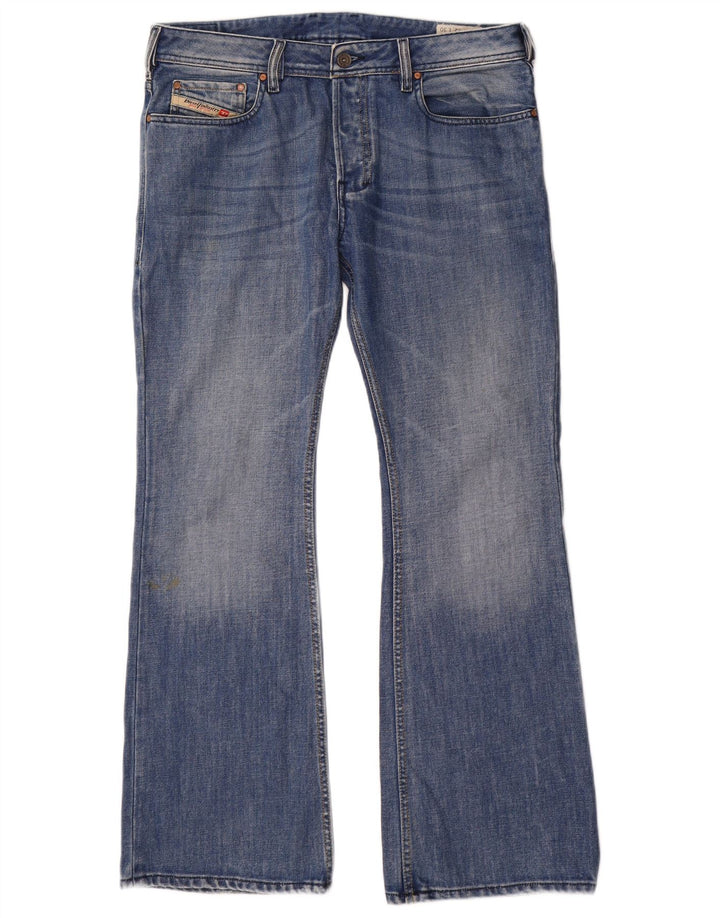 DIESEL Mens Zathan Bootcut Jeans W32 L30 Blue Cotton