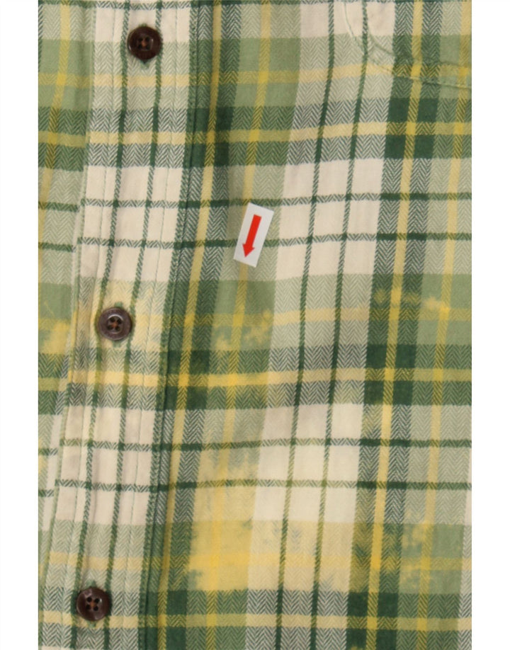 CHAPS Mens Big & Tall Flannel Shirt XL Green Check Cotton Vintage Chaps and Second-Hand Chaps from Messina Hembry 