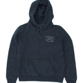 JACK WILLS Womens Graphic Hoodie Jumper UK 14 Large Navy Blue Polyester | Vintage Jack Wills | Thrift | Second-Hand Jack Wills | Used Clothing | Messina Hembry 