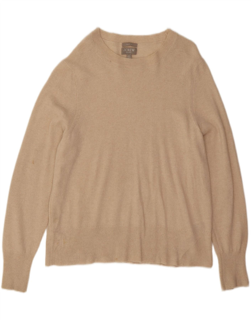 J. CREW Womens Classic Fit Crew Neck Jumper Sweater UK 18 XL Beige Vintage J. Crew and Second-Hand J. Crew from Messina Hembry 