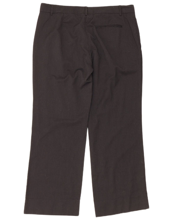 Stefanel Womens Straight Chino Trousers IT 46 Large W34 L29 Black