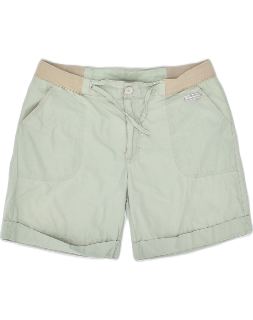 CHAMPION Womens Chino Shorts UK 14 Medium W30 Green Cotton | Vintage | Thrift | Second-Hand | Used Clothing | Messina Hembry 