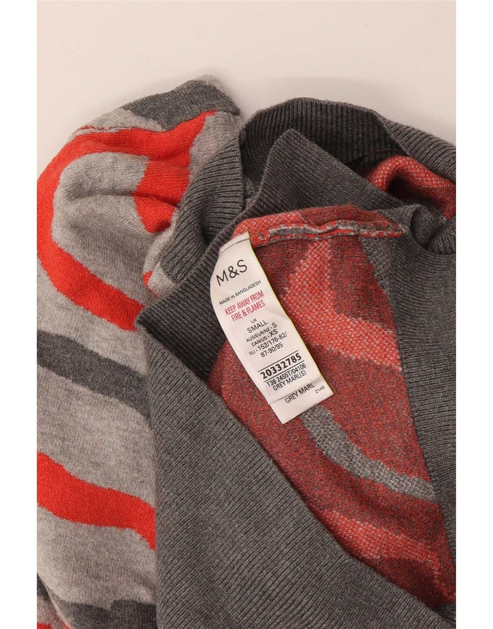 Marks & Spencer Womens Turtle Neck Jumper Sweater UK 10 Small Grey