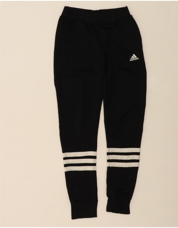 ADIDAS Boys Tracksuit Trousers Joggers 13-14 Years  Black Polyester Vintage Adidas and Second-Hand Adidas from Messina Hembry 