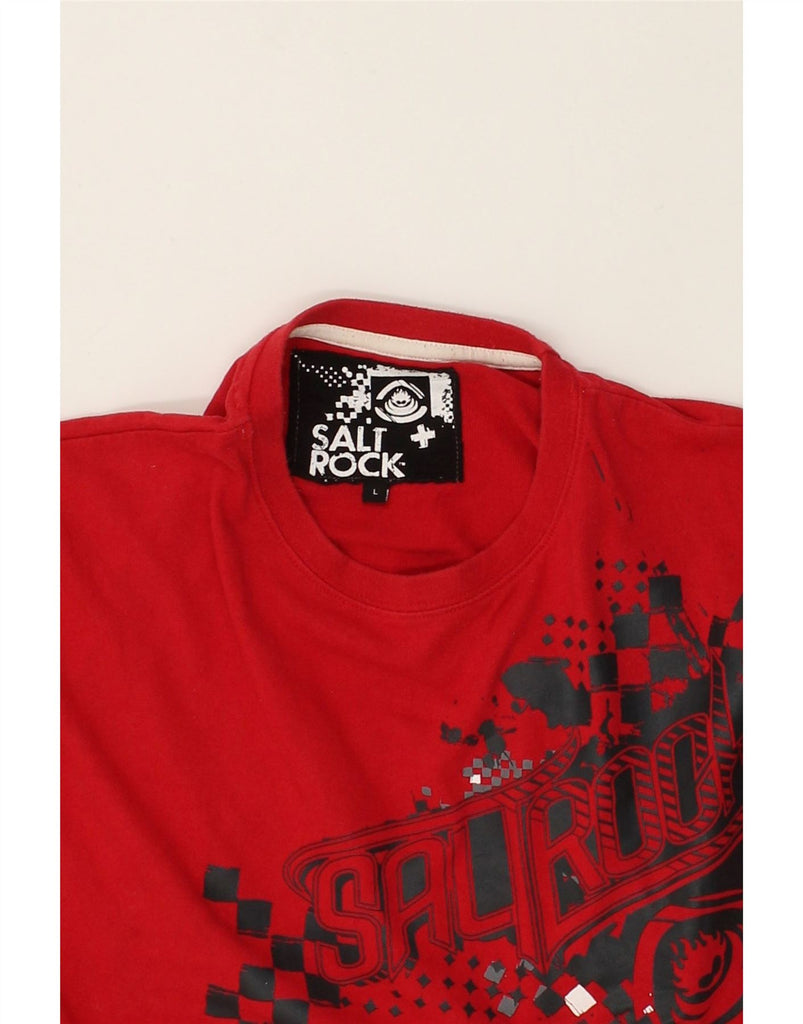 SALTROCK Mens Graphic T-Shirt Top Large Red Cotton | Vintage Saltrock | Thrift | Second-Hand Saltrock | Used Clothing | Messina Hembry 