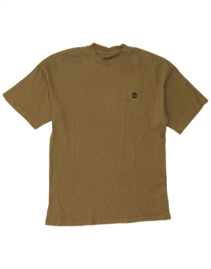 Timberland Mens T-Shirt Top Small Khaki Cotton