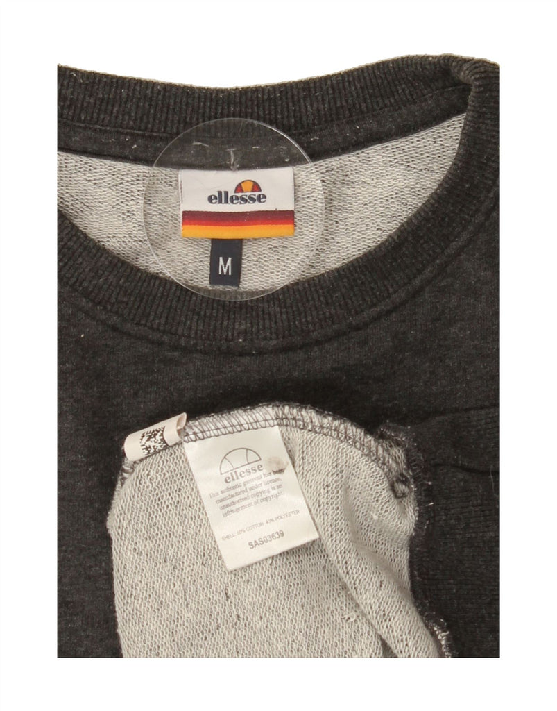 ELLESSE Mens Graphic Sweatshirt Jumper Medium Grey Cotton Vintage Ellesse and Second-Hand Ellesse from Messina Hembry 