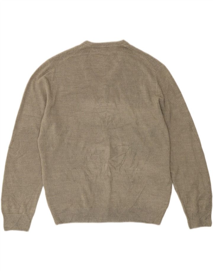 DOCKERS Mens V-Neck Jumper Sweater Large Grey Acrylic Vintage Dockers and Second-Hand Dockers from Messina Hembry 
